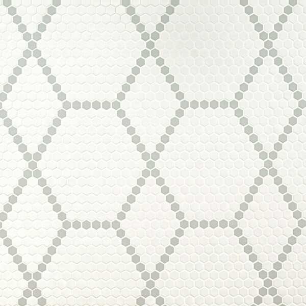 White And Gray Hive Pattern 11.73 x 11.85 Matte Porcelain Floor And Wall tile, 15PK, Msi, Mfr#: ZOR-MD-0579